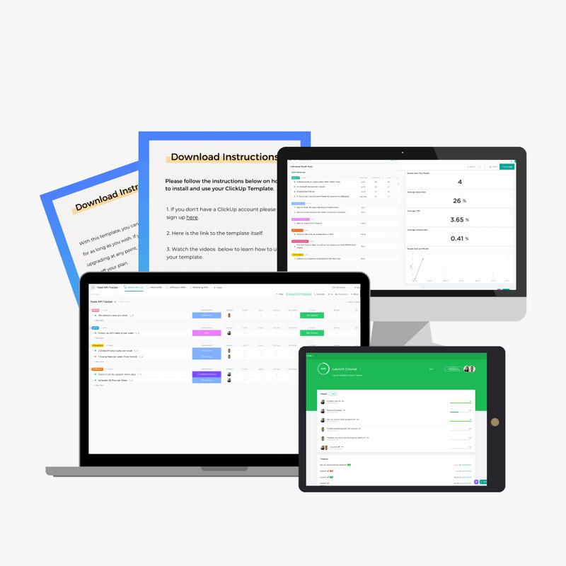 ClickUp Templates ClickUp Template Shop DaSilva Life
